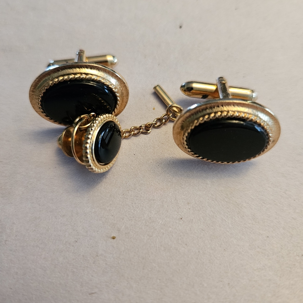 Vintage Avon Black Onyx Set